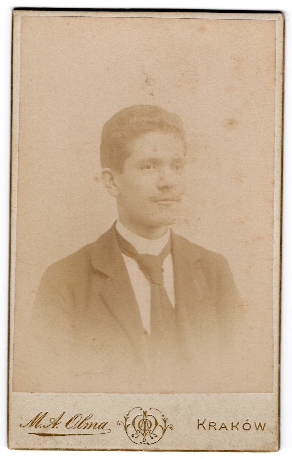 portret młodego mężczyzny (Brzechwa), wizytówka (CDV)