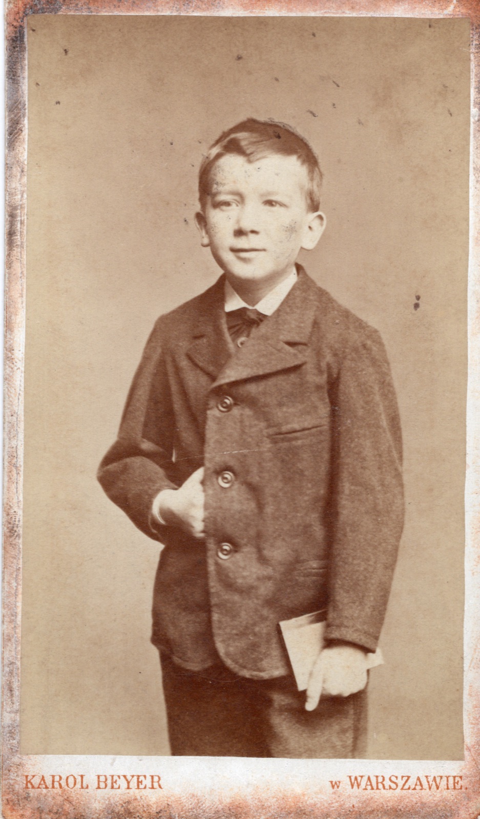 portret chłopca (wizytówka, ok. 1865–1877)