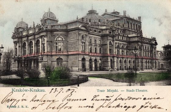 Teatr za dnia, ręcznie kolorowany