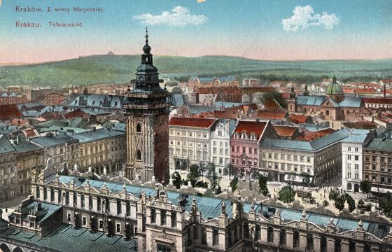 Dachy Starego Miasta z wieży Mariackiej