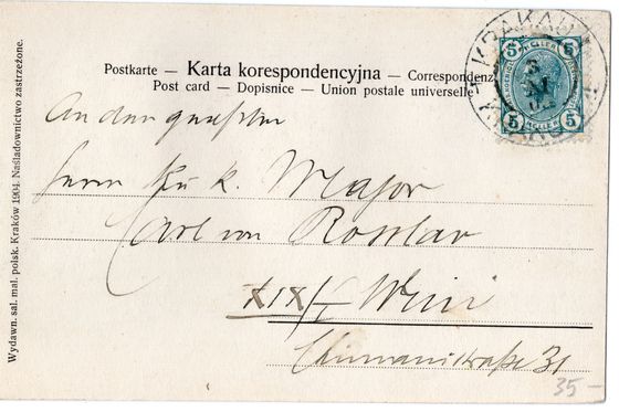 Odwrocie karty: Mariacki zza kolumn, list do Wiednia