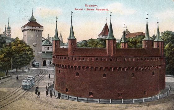 Tramwaj przy Rondlu, kartka do Wiednia
