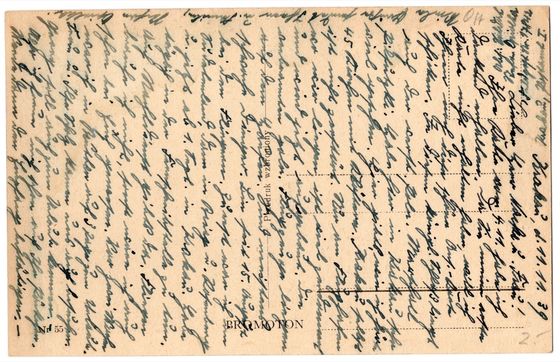 Odwrocie karty: Wawel nocą, list żołnierza z listopada 1939