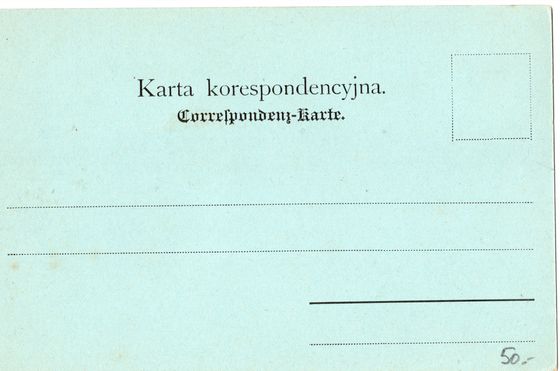 Odwrocie karty: Śnieg na hełmach, niebieski karton