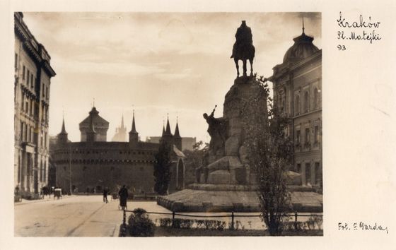 Jagiełło na placu Matejki, przed 1939
