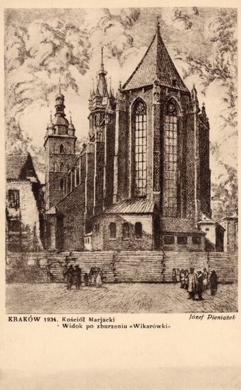 Mariacki po rozbiórce Wikarówki