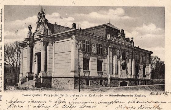 Pałac Sztuki i datownik Warszawy