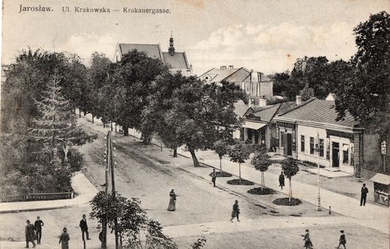 Krakowska z drzewami, rewers czysty
