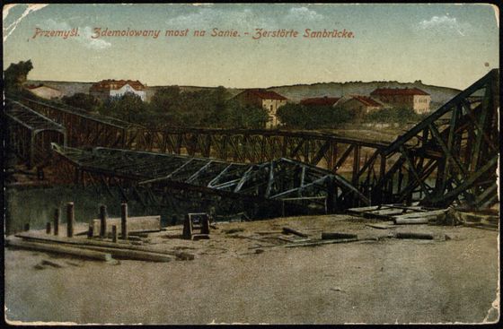 Zawalony most na Sanie, nakład 1916