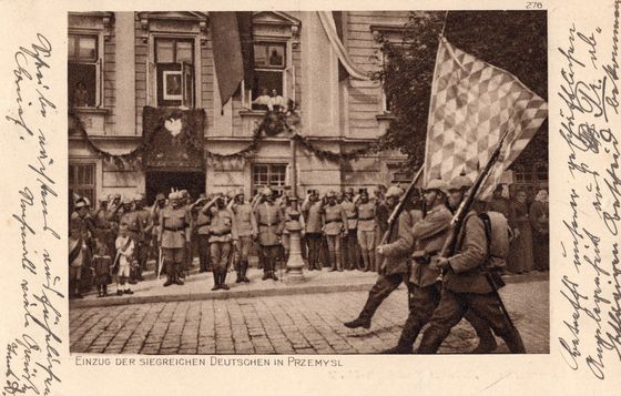 Chorągiew bawarska w kolumnie piechoty