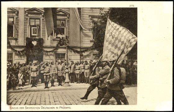 Defilada wojsk bawarskich, poczta polowa 1918