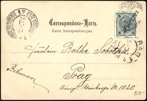 Odwrocie karty: Pozdrowienie z ulicy Dworskiego, 1901