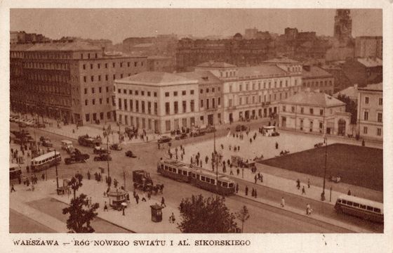 Zbieg Nowego Światu i Alei Sikorskiego